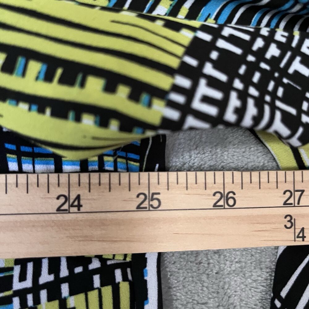 Relativity Button Front Blouse Patchwork Abstract… - image 4